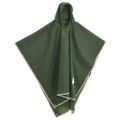 vidaXL Pončo do dažďa s kapucňou dizajn 2 v 1 zelené 223x145 cm