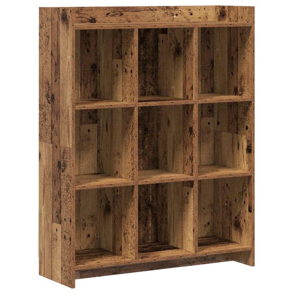 vidaXL Knižnica Staré drevo 87,5 x 30 x 111 cm Kompozitné drevo
