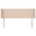 vidaXL Čelo postele so záhybmi kapučínové 147x16x78/88 cm umelá koža