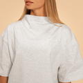 Dámske tričko Oversized Bliss Grey - BeastPink