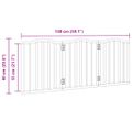 vidaXL Brána pre psa skladacia 3 panely 150 cm topoľové drevo