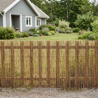 vidaXL Záhradný plot Karbonizovaný 500 x 90 cm Rákosie