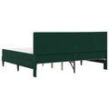 vidaXL Rám postele s matracom Tmavozelená 180 x 200 cm Zamat