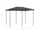vidaXL Altánok 3x4x2,6 m antracitový 160 g/m²