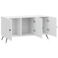 vidaXL TV skrinka Biela s vysokým leskom 99 x 34,5 x 50 cm