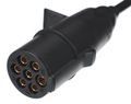 Propojovací spirálový kábel 7pin typ N TRAILER CABLE 11, plastová zástrčka, 24V, 3,5 m SIXTOL