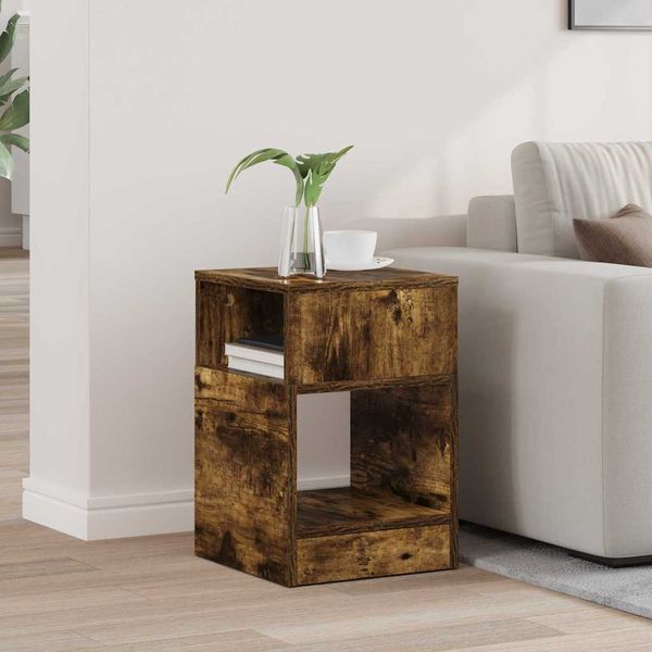vidaXL Koncový stôl Dymová dub 30,5 x 30 x 45 cm Kompozitné drevo