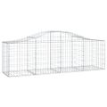 vidaXL Oblúkový gabionový kôš 7 ks 200x50x60/80 cm pozinkované železo