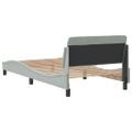 vidaXL Rám postele Dover bledosivý 100x200 cm zamat