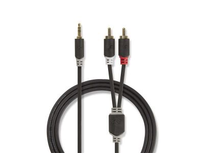 Kábel Jack 3,5mm stereo/2x Cinch 5m NEDIS CABW22200AT50