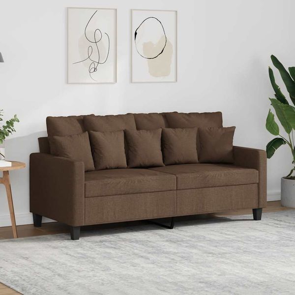 vidaXL 2-miestna pohovka hnedá 140 cm látka