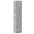 vidaXL Vysoká skrinka s LED betónovosivá 41,5x32,5x200 cm kompoz.drevo