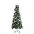 vidaXL Umelý vianočný stromček Zelená 180 cm PVC, plast a oceľ