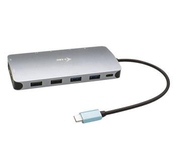 i-tec USB-C Metal Nano 3x Display Docking Station, Power Delivery 100 W Dokovacia stanica, USB typ C, kompatibilná s Thunderbolt 3, 2x DisplayPort, HDMI, RJ-45, 2x USB 3.0, 2x USB 2.0, USB typ C, 3,5mm