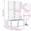 vidaXL Záhradný kvetináč 2 ks Sivá 80 x 40 x 142 cm PP