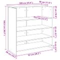 vidaXL Recepčný stôl dymový dub 100x50x103,5 cm kompozitné drevo