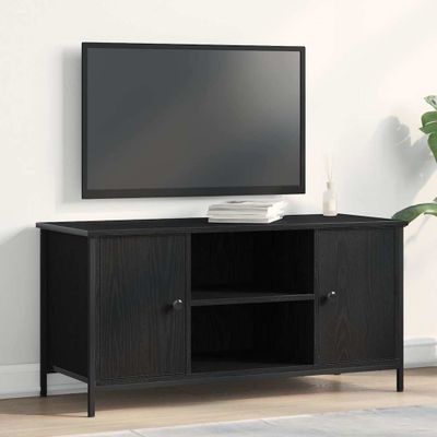 vidaXL TV skrinka Čierny dub 100 x 40 x 50 cm Kompozitné drevo