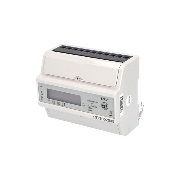 Elektromer EDIN 37XL, X/5, 7mod., LCD, 3-fáz., 1-tar., podružný, nepriamy meranie.