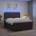 vidaXL Posteľ boxspring s matracom Tmavohnedá 160 x 200 cm Látka
