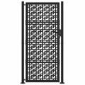 vidaXL Záhradná brána čierna 100x200 cm oceľový krížový dizajn