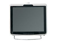 Držiak - plný pohyb - pre displej LCD - zdravotnícky - biela - veľkosť obrazovky: 10"-24" - montáž na stenu