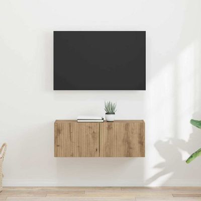 vidaXL TV nástenná skriňa 2 pcs Remeselnícky dub 39 x 31 x 29,5 cm