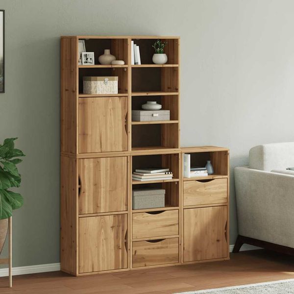 VidaXL Bočná skrinka 5 ks "ODDA" 40x24x79 cm borovicový masív