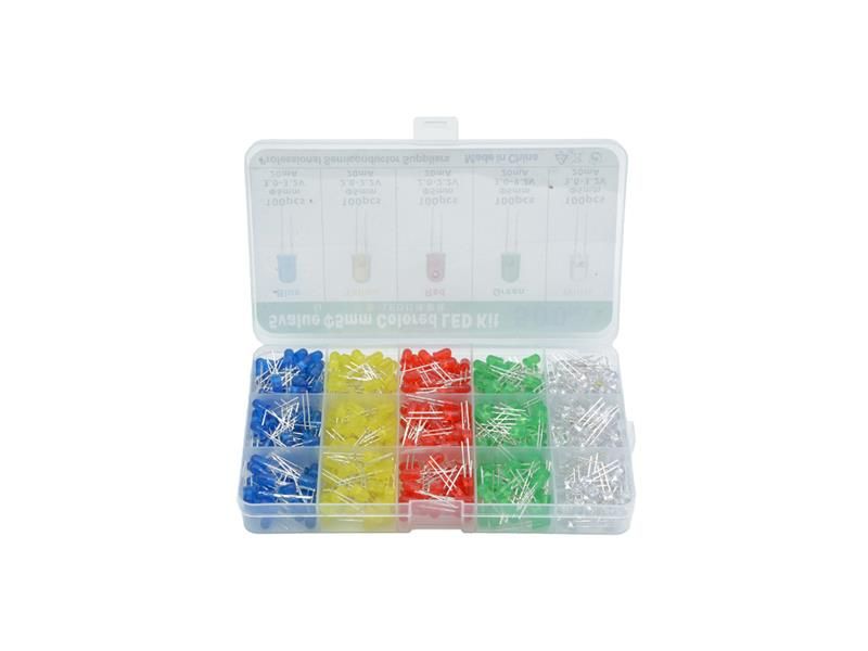 Sada LED 5mm 500ks - 5 farieb