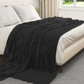 vidaXL Prikrývky na hodenie 6 ks Čierna 240 x 220 cm 8.63 kg Flís
