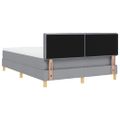 vidaXL Posteľ s pružinovým rámom Svetlosivá 140 x 190 cm látka