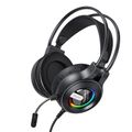 YESIDO GAMING HEADPHONES EK02 LED 2xAUX 3.5MM + MICROPHONE BLACK