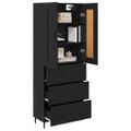 vidaXL Highboard 2 ks Čierny dub 69,5 x 34 x 180 cm Kompozitné drevo