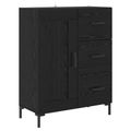 vidaXL Highboard Čierny dub 69,5 x 34 x 180 cm Kompozitné drevo