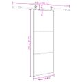 vidaXL Posuvné dvere s kovaním čierne 76x205 cm ESG sklo