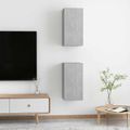 vidaXL | Nástenný TV kabinet | 2 pcs Betónová šedá 31 x 30 x 60 cm