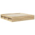 vidaXL Rám postele Sonoma 200 x 200 cm Kompozitné drevo