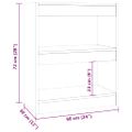 vidaXL Knižnica/deliaca stena dub sonoma 60x30x72 cm