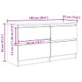 TV Skrinka vidaXL Biela 100x35x54 cm Drevo
