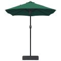 vidaXL Záhradný slnečník Zelená 385 x 209 x 244 cm Polyester a oceľ