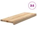 vidaXL Schodové nášľapy 4 ks neošetrené 70x25x2 cm masívne dubové drevo