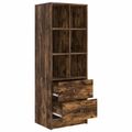 vidaXL Highboard so zásuvkou Dymová dub 45,5 x 34 x 127 cm