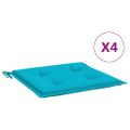 vidaXL Podložky na záhradné stoličky 4 ks tyrkysové 40x40x3 cm látka
