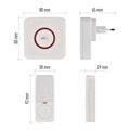 EMOS P5735WS GoSmart biely domáci bezdrôtový zvonček do zásuvky s WiFi