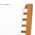 vidaXL Záhradná lavička s krémovými vankúšmi 114,5 cm akáciový masív