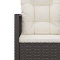 vidaXL Záhradná lavička s vankúšmi čierna 105 cm polyratan
