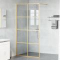 vidaXL Stena walk-in sprchy Zlatá 100 x 195 cm tvrdené sklo