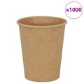 vidaXL Papierové šálky na kávu 1000 ks 8oz 200ml hnedá