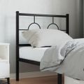 vidaXL Kovové náhradné čelo postele čierne 80 cm