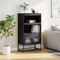 vidaXL Highboard Black 68x39x123 cm Oceľ