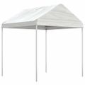 vidaXL Altánok so strechou, biely 20,07x2,28x2,69 m, polyetylén